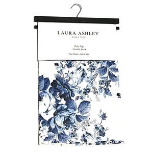 Laura Ashley Floral Blue White Roses Window Curtains 2 Panels 38x84” Joyce
